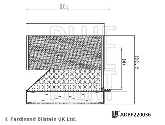 Элемент воздушного фильтра Blue Print ADBP220036 цена, от 28.42 USD