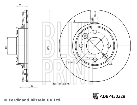 Купить BRRF206 Ford Ротор тормозной