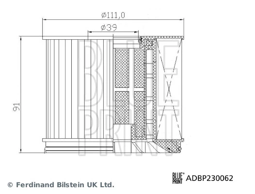 Фильтр тонкой очистки топлива Blue Print ADBP230062 цена, от 28.90 USD