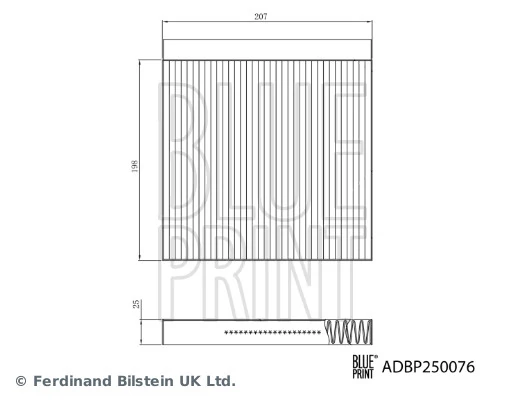 Фильтр воздушный отопителя Blue Print ADBP250076 цена, от 9.43 USD