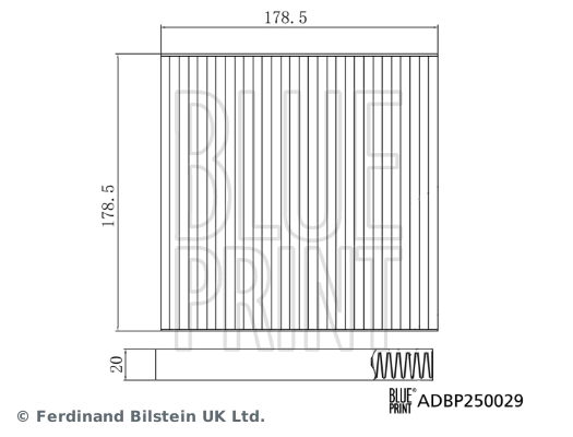 ADBP250029 Blue Print Внутрисалонный фильтр
