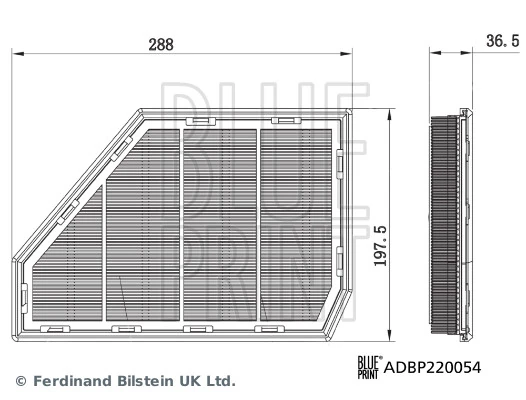 Элемент воздушного фильтра Blue Print ADBP220054 цена, от 17.13 USD