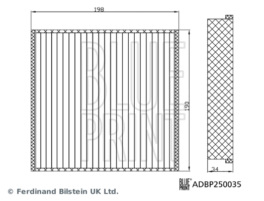 ADBP250035 Blue Print Внутрисалонный фильтр