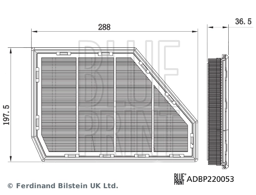 Элемент воздушного фильтра Blue Print ADBP220053 цена, от 16.33 USD