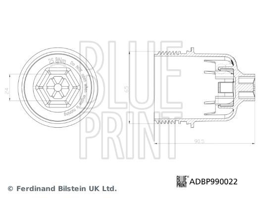 ADBP990022 Blue Print Крышка масляного фильтра