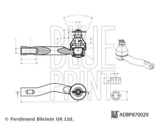  Ponta externa da barra de direção Toyota C-HR hatchback (X10) (2016 - 2026) 