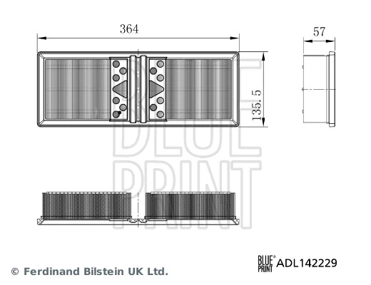 Элемент воздушного фильтра Blue Print ADL142229 цена, от 15.77 USD