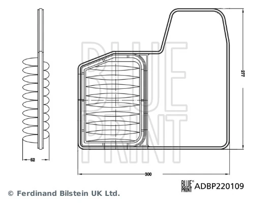 Элемент воздушного фильтра Blue Print ADBP220109 цена, от 10.29 USD