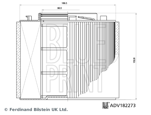 Элемент воздушного фильтра Blue Print ADV182273 цена, от 18.46 USD