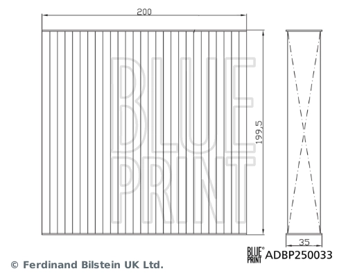 ADBP250033 Blue Print Внутрисалонный фильтр