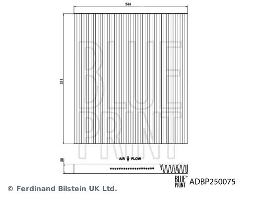 ADBP250075 Blue Print Внутрисалонный фильтр