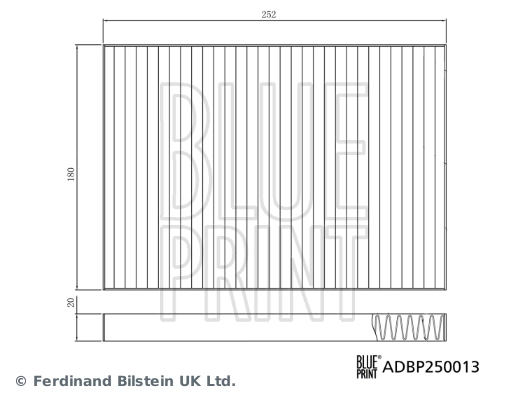 ADBP250013 Blue Print Внутрисалонный фильтр