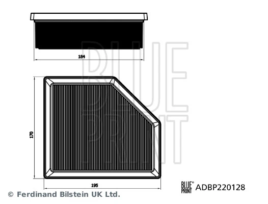 Элемент воздушного фильтра Blue Print ADBP220128 цена, от 14.15 USD