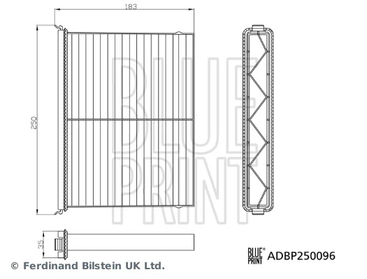 Фильтр воздушный отопителя Blue Print ADBP250096 цена, от 29.80 USD