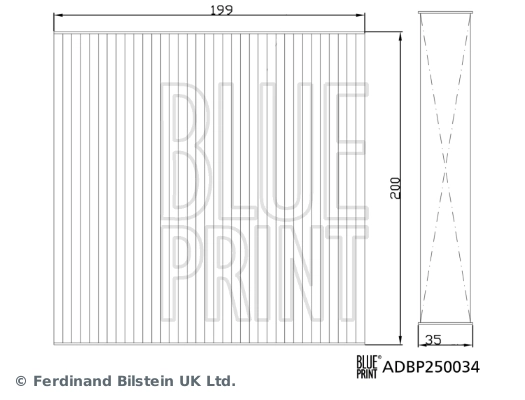 ADBP250034 Blue Print Внутрисалонный фильтр
