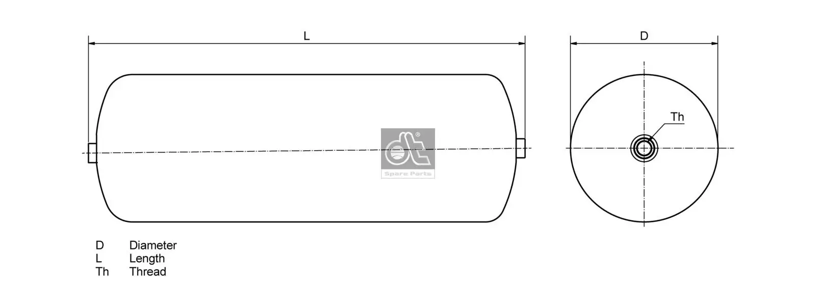 Ресивер пневматической системы DAF 1227894 цена, от 26.91 USD