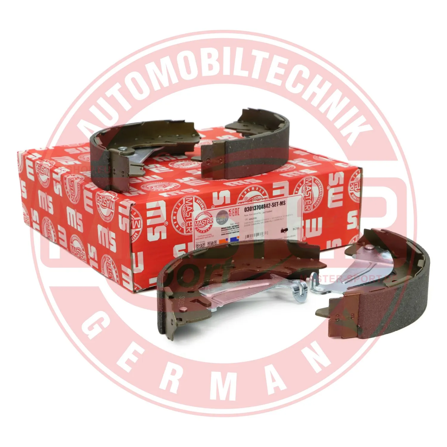 Купить 03013704842SETMS Master-sport Задние барабанные тормозные колодки