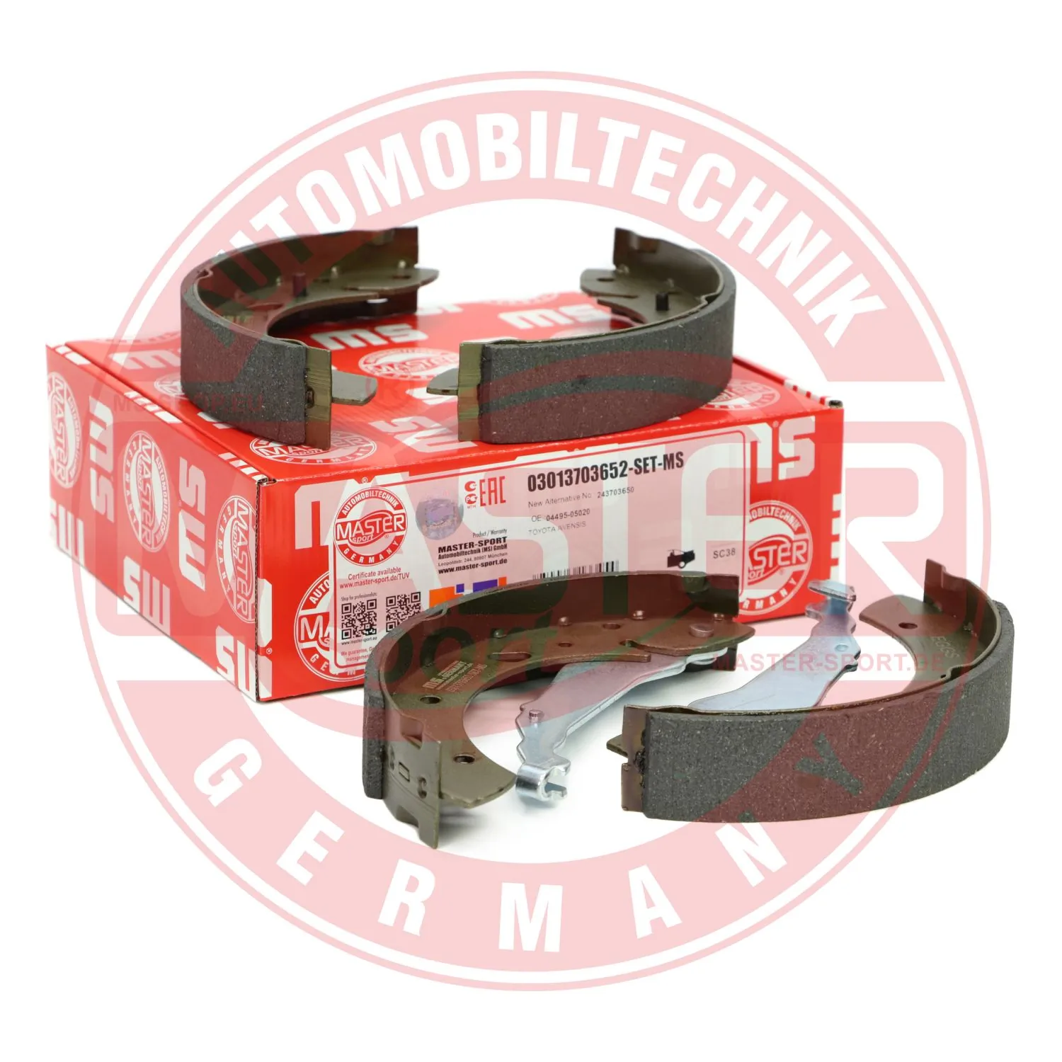 Купить 03013703652SETMS Master-sport Задние барабанные тормозные колодки