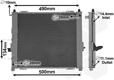 Радиатор охлаждения двигателя Polcar 6004084 цена, от 309.15 USD