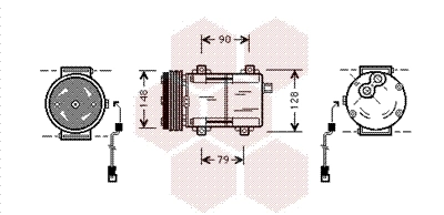 Compressor de aparelho de ar condicionado Ford Fiesta F3L, F5L