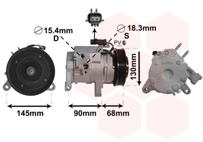 Насос кондиционера Mitsubishi K55056435AB