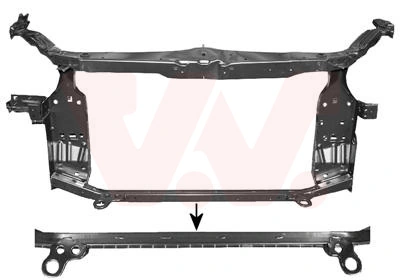 Suporte do radiador montado (painel de montagem de fixação das luzes) Nissan Qashqai 1 J10