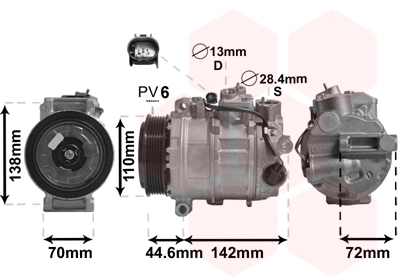 Компрессор системы кондиционирования Mercedes A002230071180 цена, от 90.29 USD