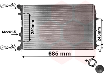 Радиатор охлаждения двигателя VAG 150800070F цена, от 44.54 USD