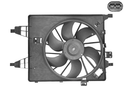 Ventilador elétrico de esfriamento montado (motor + roda de aletas) Renault Megane 2 EM0, EM1