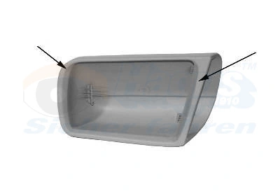 Placa sobreposta (tampa) do espelho de retrovisão esquerdo Mercedes C W202