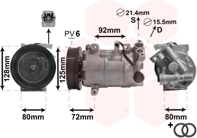 4300K489 VAN Wezel Компрессор хладагента