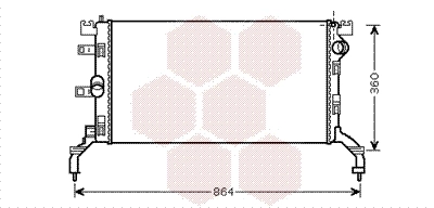 Radiador de esfriamento de motor Renault Laguna 3 BT0, BT1
