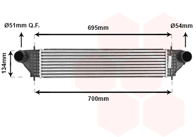 Radiador de intercooler Mitsubishi Outlander 3 GF, GG