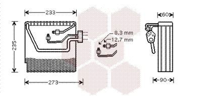 Vaporizador de aparelho de ar condicionado Volvo S40 1 VS