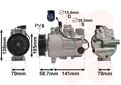 Compressor de aparelho de ar condicionado Audi A4 8W2, 8WC