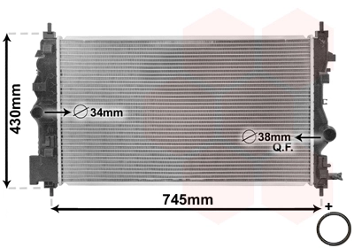 Radiador de esfriamento de motor Opel Astra