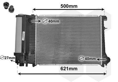 Радиатор охлаждения двигателя VAN Wezel 6002135 цена, от 81.56 USD