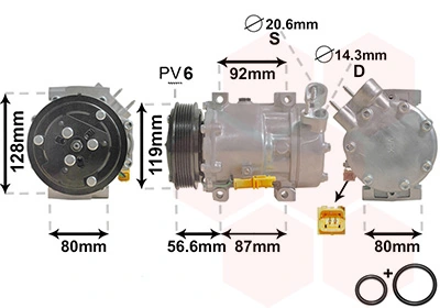 Compressor de aparelho de ar condicionado Citroen Jumpy 2
