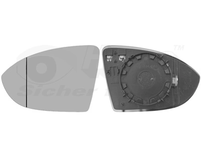 Elemento espelhado do espelho de retrovisão esquerdo Volkswagen Touran 3 5T1