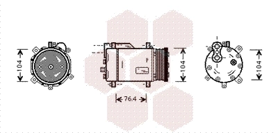 Компрессор системы кондиционирования Volkswagen Polo III седан (6KV2) (1995 - 2001) цена, от 44.34 USD