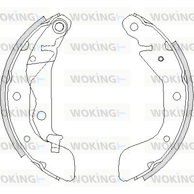 Zapatas de frenos de tambor traseras Z420800 Woking