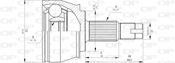 CVJ571210 Open Parts