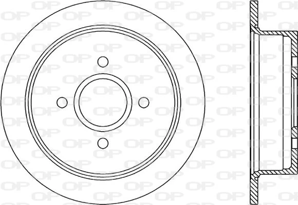  Disco do freio traseiro Ford Escort '95 сaixa (AVL) (1995 - 2001) '95
