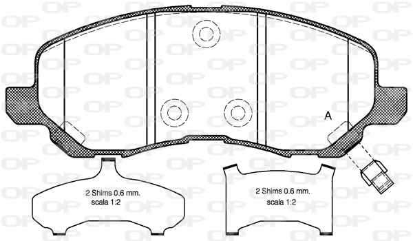 Sapatas do freio dianteiras de disco Mitsubishi ASX GA