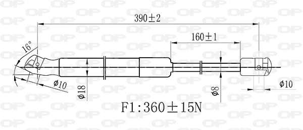Amortecedor da capota Jaguar X-type CF1