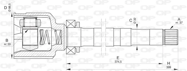 CVJ583620 Open Parts
