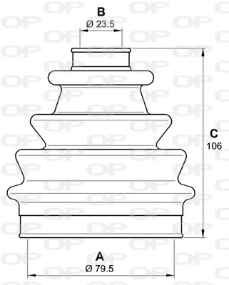 Fuelle, árbol de transmisión delantero exterior Rover 100 XP
