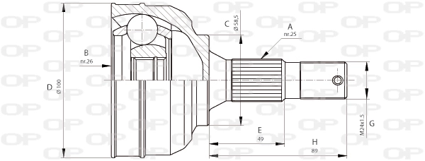 CVJ568010 Open Parts