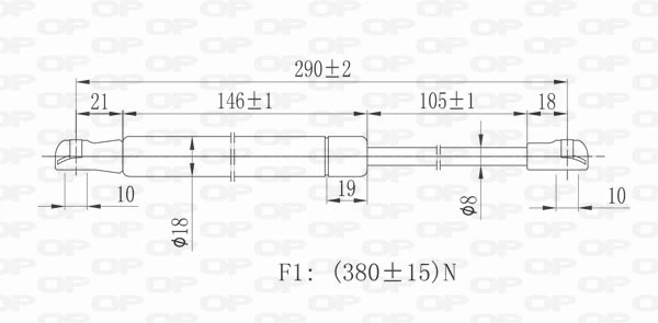 Amortecedor de tampa de porta-malas (de 3ª/5ª porta traseira) Alfa Romeo 159 939
