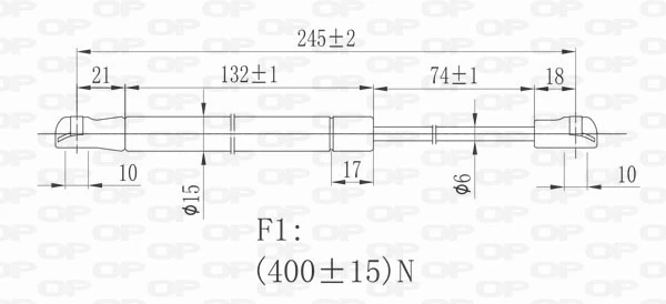 Amortecedor da capota Volvo V70 1 LV